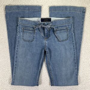 Juicy Couture Jeans Vintage Y2K Women’s 28 (Actual 31x34.5) Flare Ribbon Tie